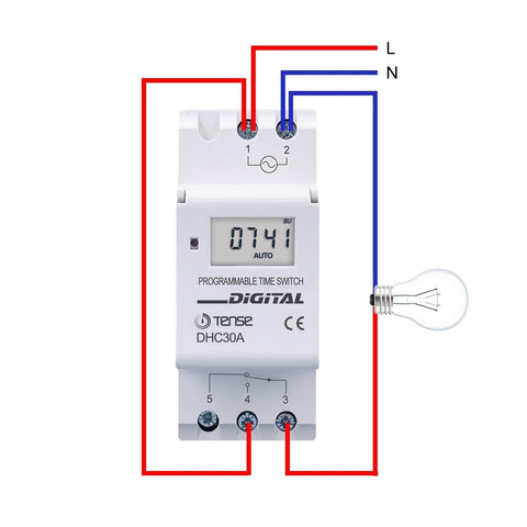 Tense 30A Weekly 7 Days Programmable Digital TIME SWITCH Timer (NO/NC)