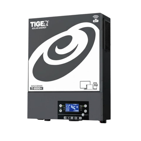 Tiger T-9500+ Gold Series 6.5kW Hybrid Solar Inverter With 9500W PV  | Built-in WiFi | Pure Sine Wave | Dual Inputs | Three Outputs