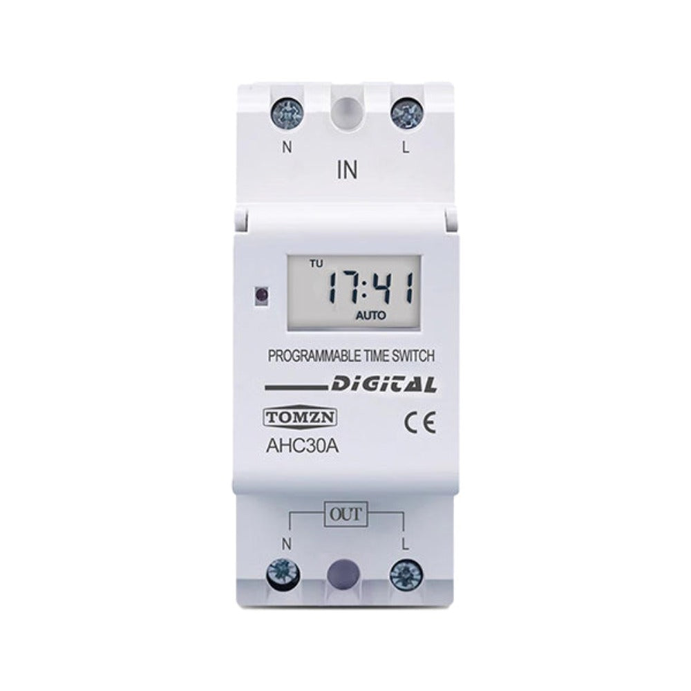 Tomzn 30A Weekly 7 Days Programmable Digital TIME SWITCH Timer