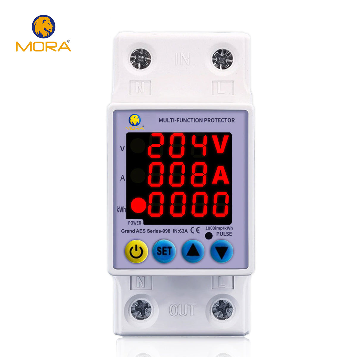 Mora 3in1 voltage protector Over and Under Voltage Protective Device with Kwh meter