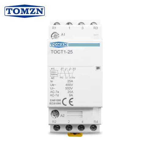 Tomzn TOCT1 4P AC Din Rail Household Modular Contactor