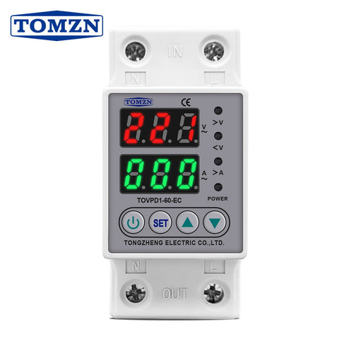 Tomzn 4th Gen 2IN1 Adjustable Over & Under Voltage Protector TOVPD1-63/TOVPD1-40 Colourful