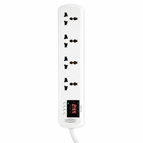 TOMZN VA Protector Power Strip 16A Extension Socket with Voltage Protection