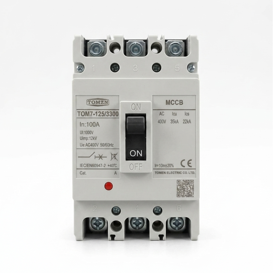 TOMZN TOM7-125/3300 MCCB 3P 100A Molded Case Circuit Breaker