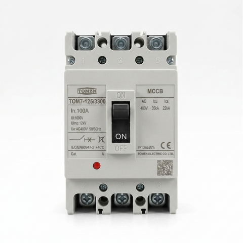 TOMZN TOM7-125/3300 MCCB 3P 100A Molded Case Circuit Breaker