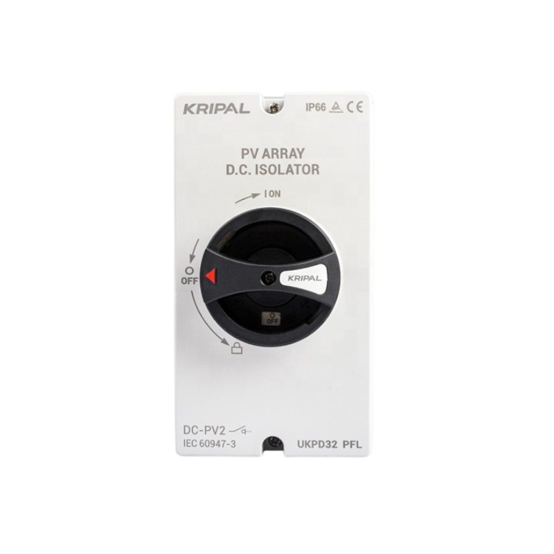 Kripal UKPD32 PFL A4B DC Isolator Switch 1500V 4-Pole 32A IP66 | Solar DC Disconnect Switch