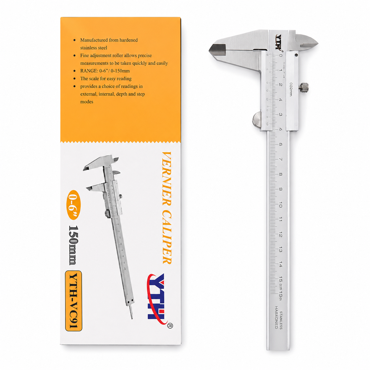 YTH Vernier Caliper 150mm VC-91 | Precision Stainless Steel Measuring Tool