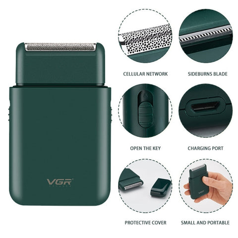 VGR V-390 ELECTRIC SHAVER-V-390 PORTABLE MEN'S ELECTRIC SHAVER