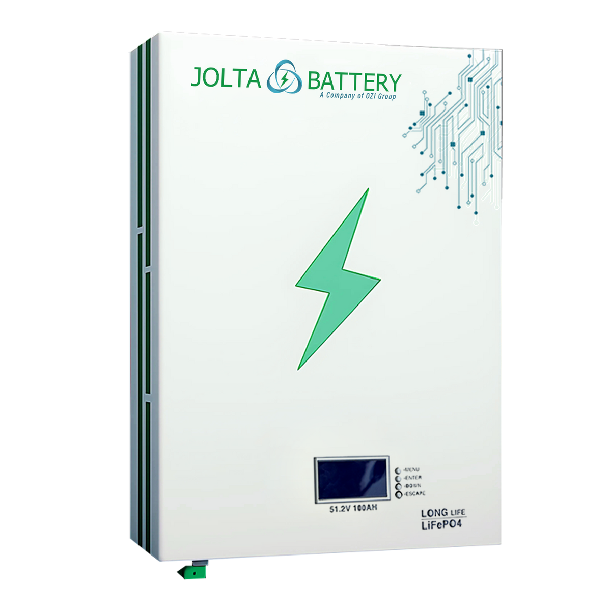 Jolta JBW242400N 25.6V 100Ah (2.56 kWh) LiFePO4 Lithium Battery – Wall Mount