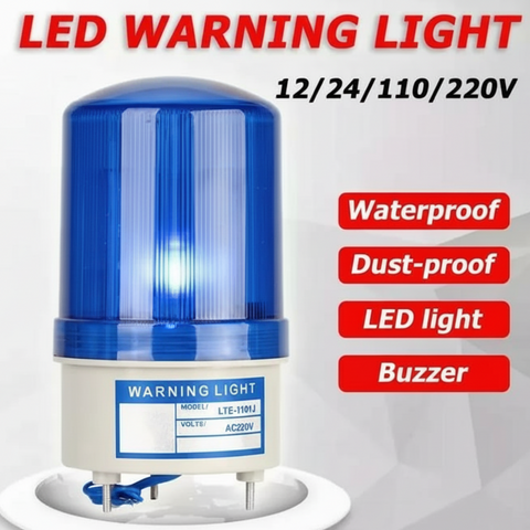 KAEL Revolving Warning Light LED 1101J Blue – 12–220VAC/DC Industrial Signal Beacon