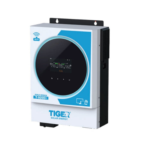 Tiger T-9200+ Gold Series 6kW Hybrid Solar Inverter With 9200W PV | Dual Output | Built-in WiFi | Pure Sine Wave | BMS Port