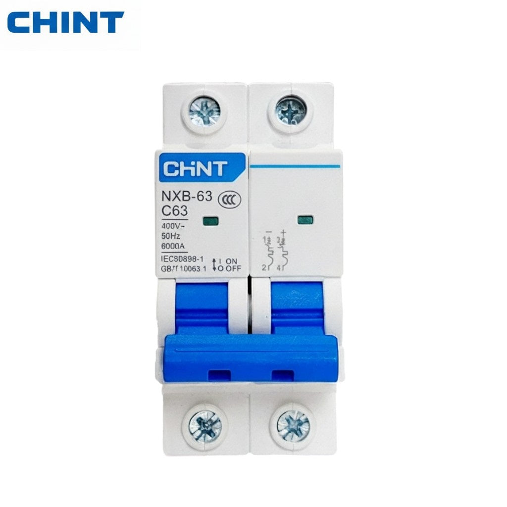 CHINT NXB-63 2P AC 400V 63A Miniature Circuit Breaker (MCB)