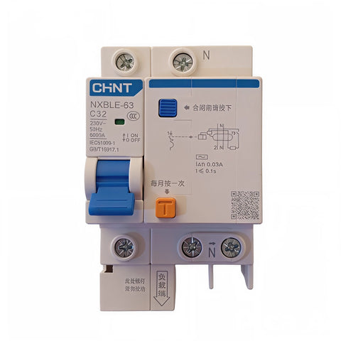 CHINT NXBLE-32 RCBO | 32A Residual Current Circuit Breaker with Leakage & Overload Protection