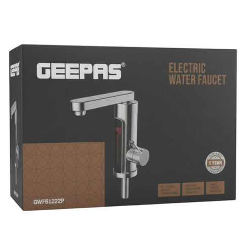 Geepas Electric Water Heating Faucet GWF61222P – Instant Hot Water Tap for Kitchen & Bathroom