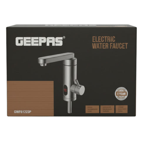Geepas GWF-61223P Instant Electric Water Heating Faucet – Quick Hot Water Tap for Kitchen & Bathroom