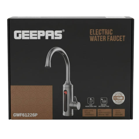 Geepas GWF-61226P Instant Electric Water Heating Faucet – Fast Hot Water Tap for Kitchen & Bathroom