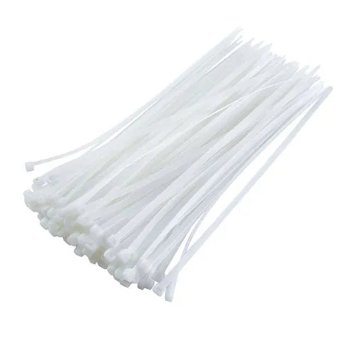 Mora Multi purpose Cable Tie 6/8/10/12 inch length white self locking (Pack of 100)